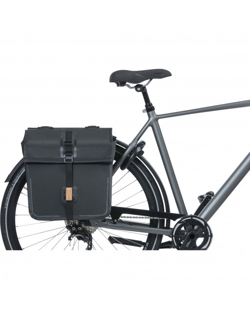 Lastenrad Fahrradtasche doppelt Urban dry schwarz 50L