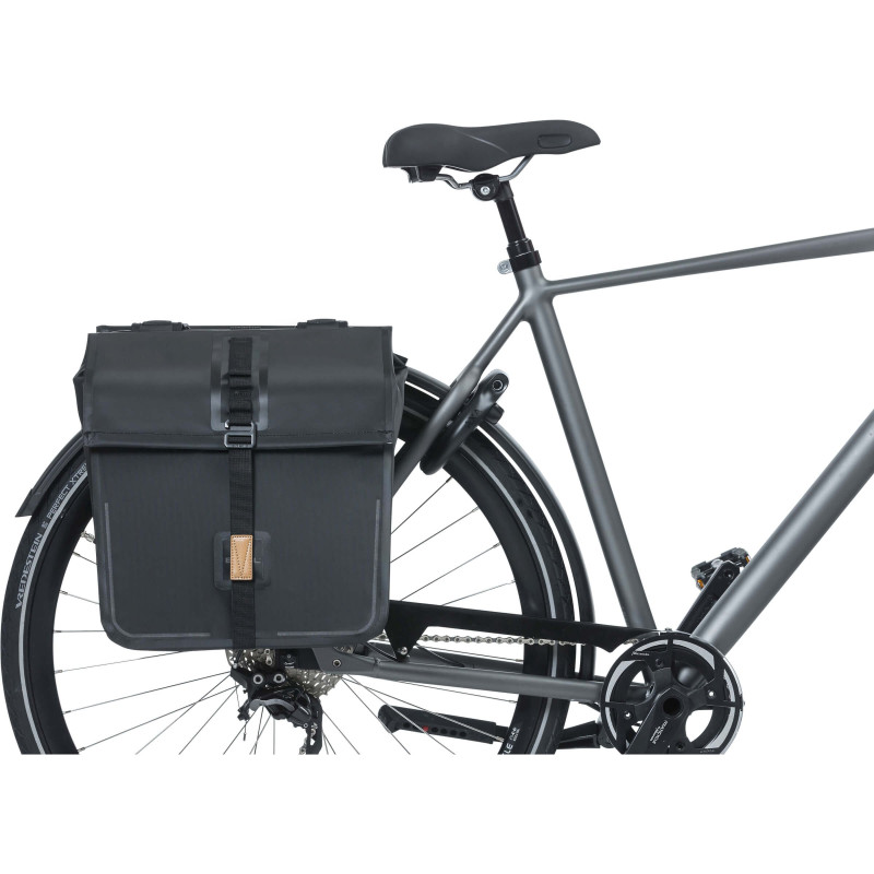 Sacoche vélo cargo double Urban dry noir 50L