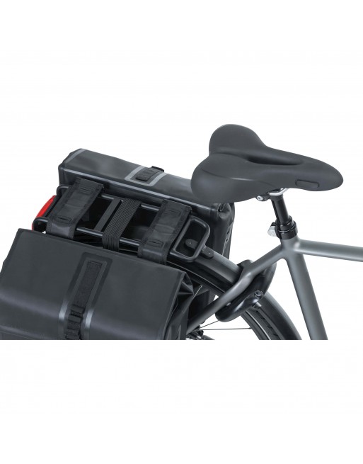 Lastenrad Fahrradtasche doppelt Urban dry schwarz 50L