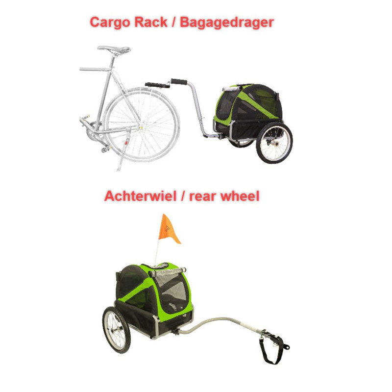 Doggyride mini hundefahrradanhänger Grün
