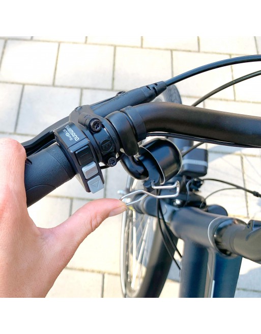 Dolly Fahrradklingel mit Spezialhalterung schwarz