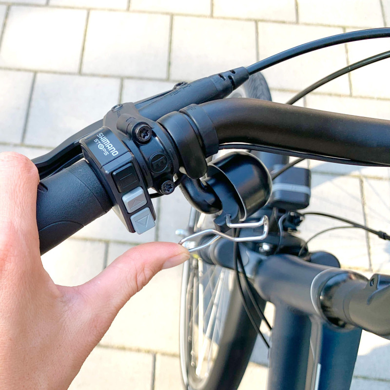 Dolly bicycle bell with special bracket black