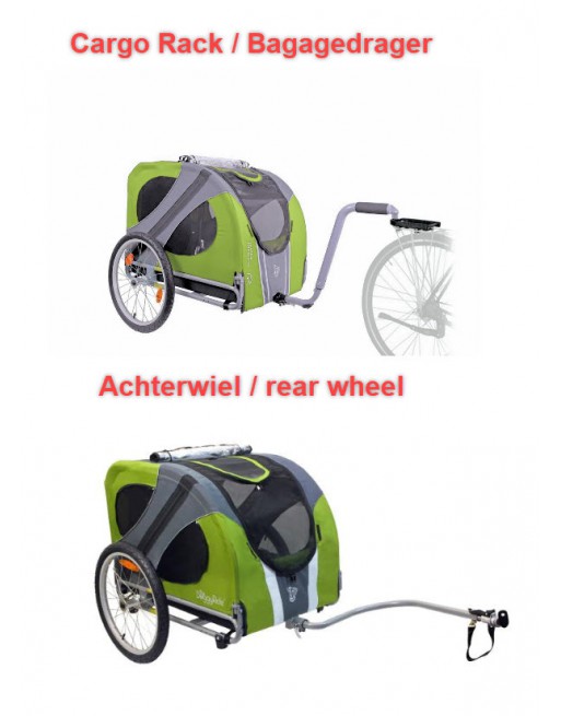 Doggyride Novel hondenfietskar - Groen