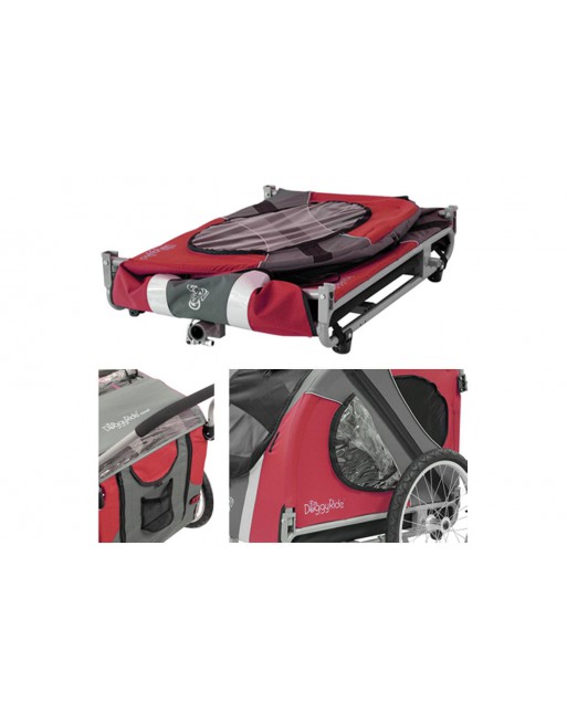 Doggyride Novel remorque vélo pour chien - Rouge