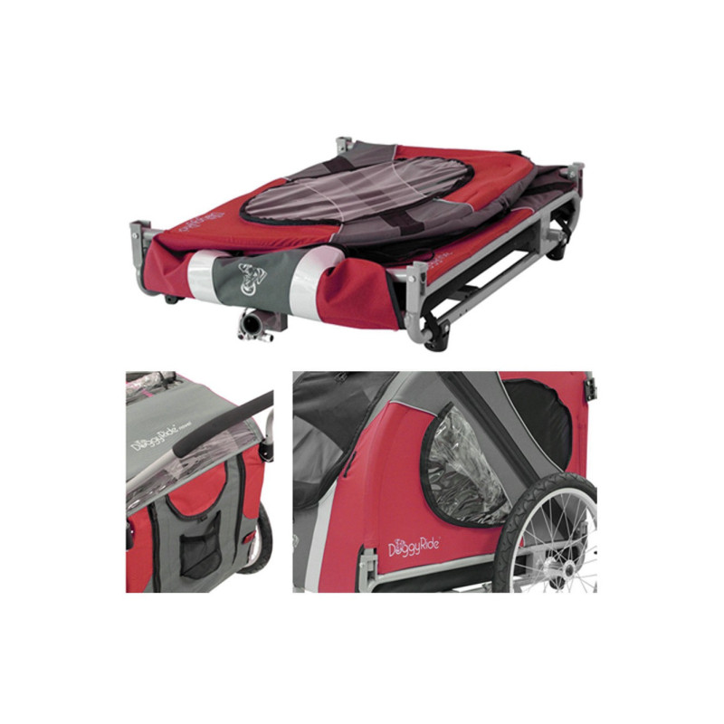 Doggyride Novel remorque vélo pour chien - Rouge