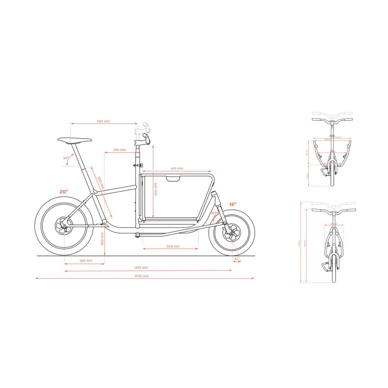 MULI mini E- cargo Shimano Steps e6100