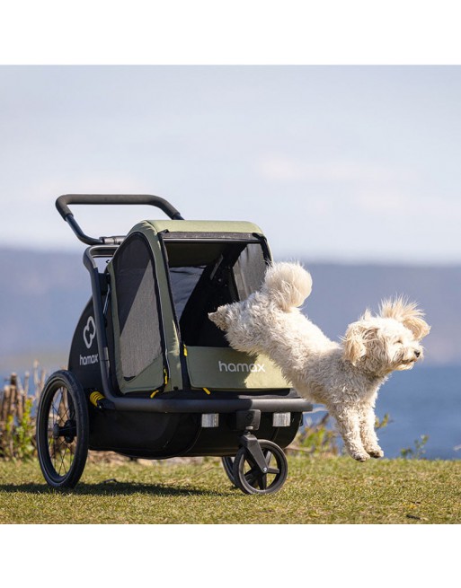 Hamax Pluto M Remorque Vélo pour Chien – Transport sûr et confortable jusqu’à 35 kg