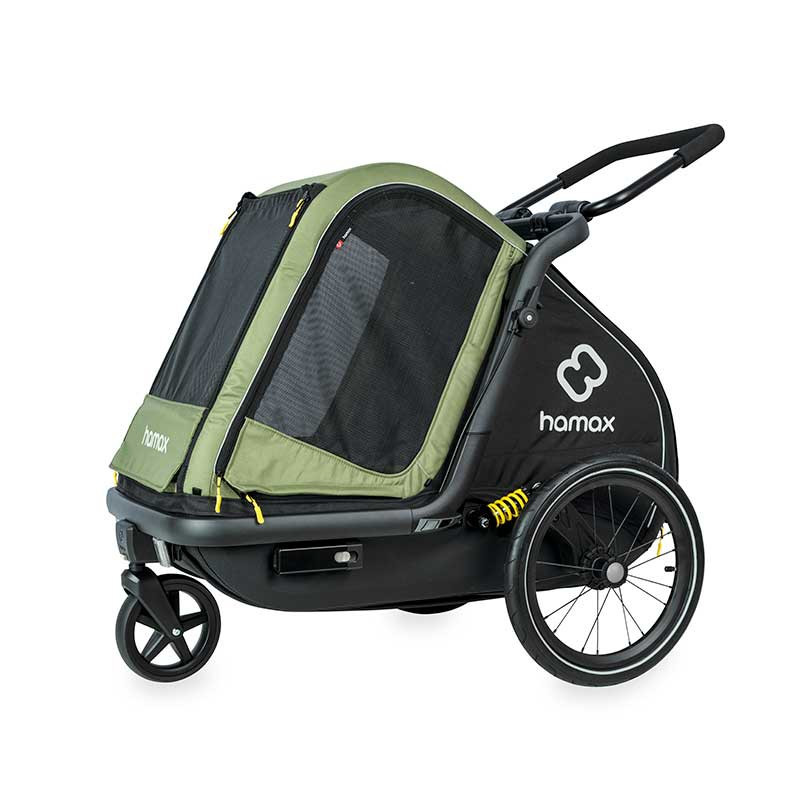 Hamax Pluto M Remorque Vélo pour Chien – Transport sûr et confortable jusqu’à 35 kg