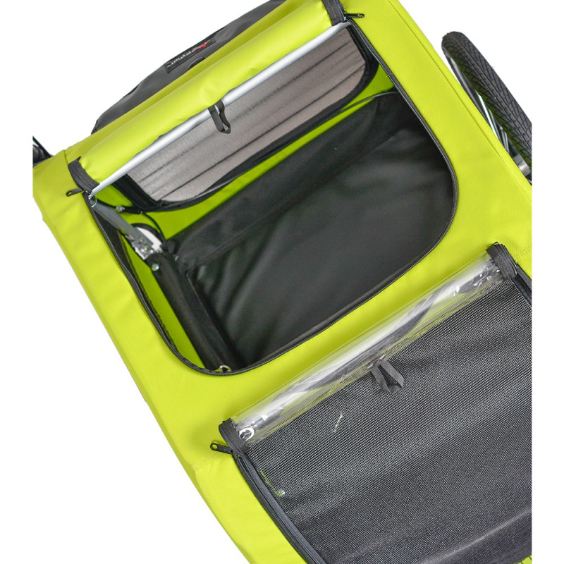 Remorque à vélo pour chien KidsCab Woof Medium avec suspension