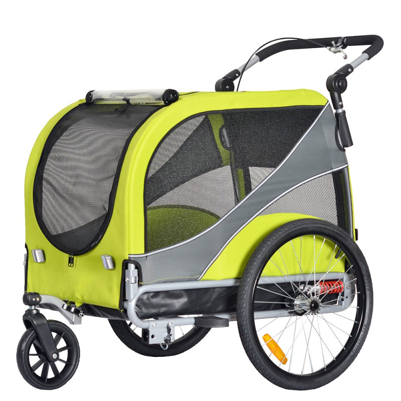 KidsCab Woof Large Remorque à vélo chien avec suspension