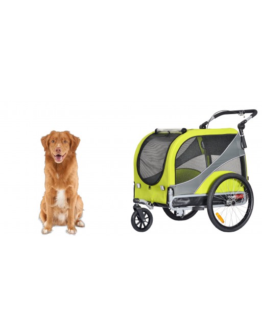 KidsCab Woof Large Remorque à vélo chien avec suspension