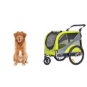 KidsCab Woof Large Hundefahrradanhänger mit Federung