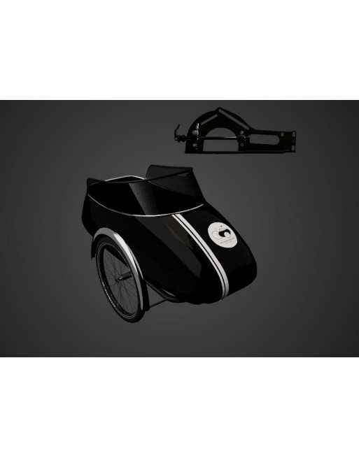 Scandinavian sidecar bike Fiber - Noir