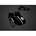 Scandinavian side bike Fiber zijspan - zwart