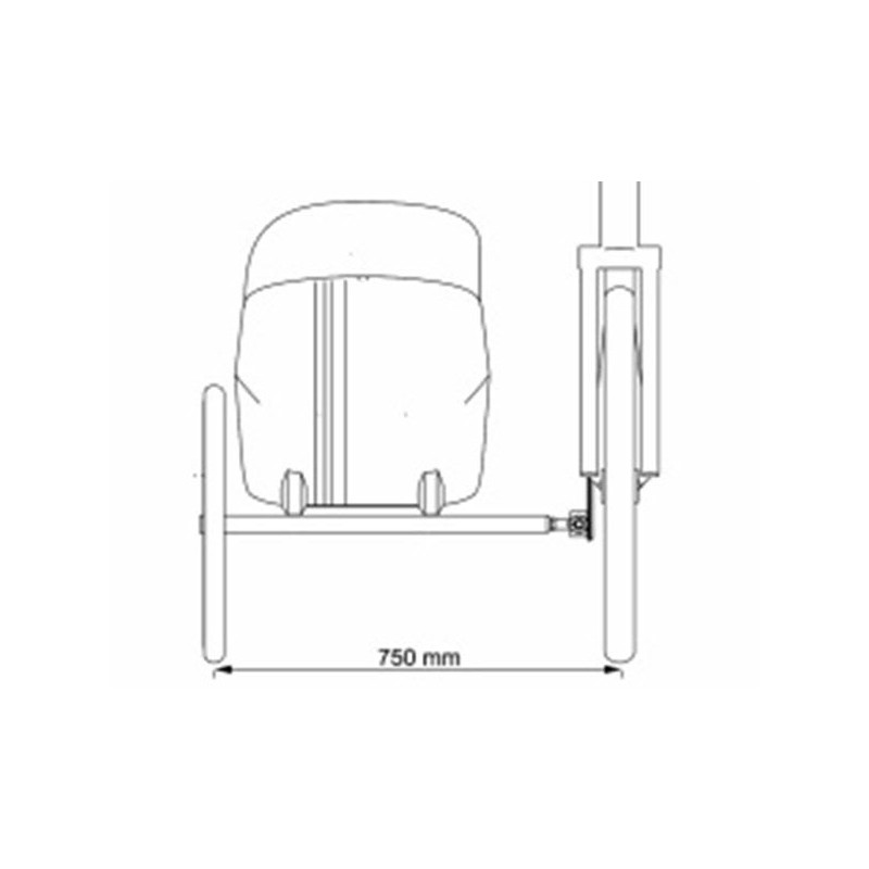 Scandinavian sidecar bike Fiber - Vert