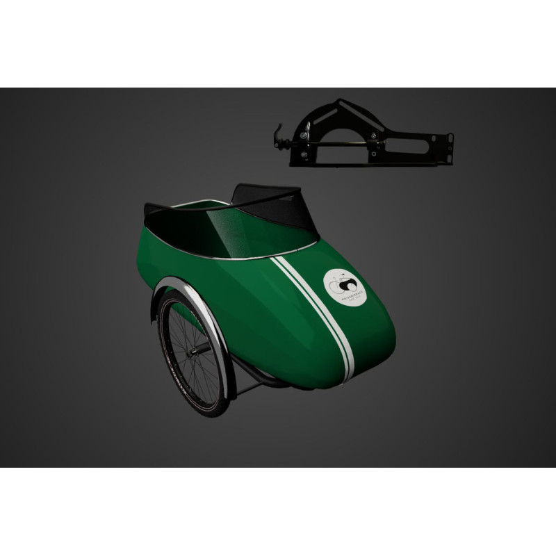 Scandinavian sidecar bike Fiber - Vert