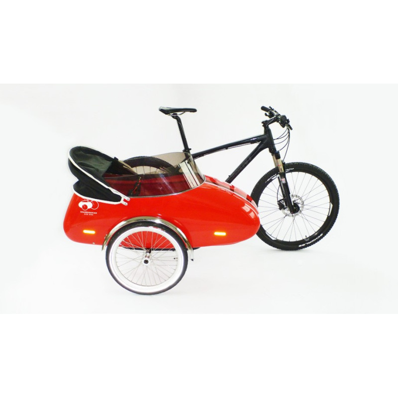 Scandinavian Side Bike Fiber Beiwagen - Rot
