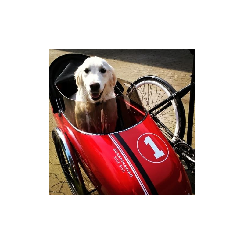 Scandinavian Side Bike Fiber trailer - Red