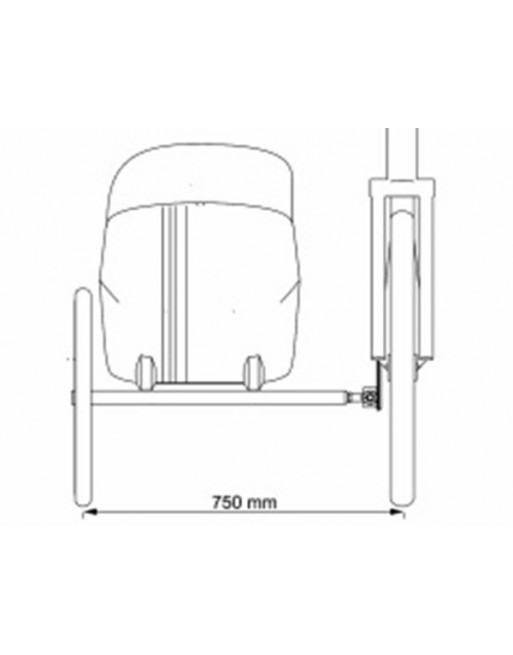 Scandinavian Side Bike Fiber Beiwagen - Weiß