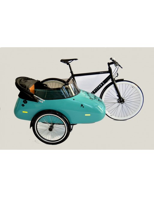Scandinavian side bike Fiber zijspan - Wit