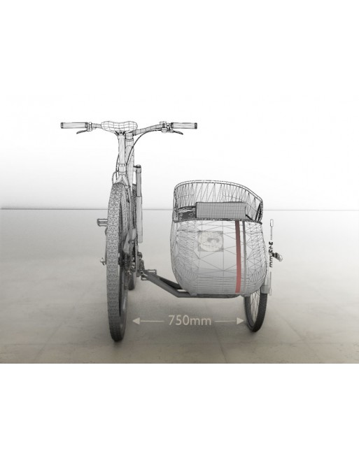 Scandinavian Side Bike Fiber trailer - White