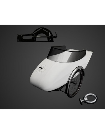Scandinavian side-car pour chien - Blanc