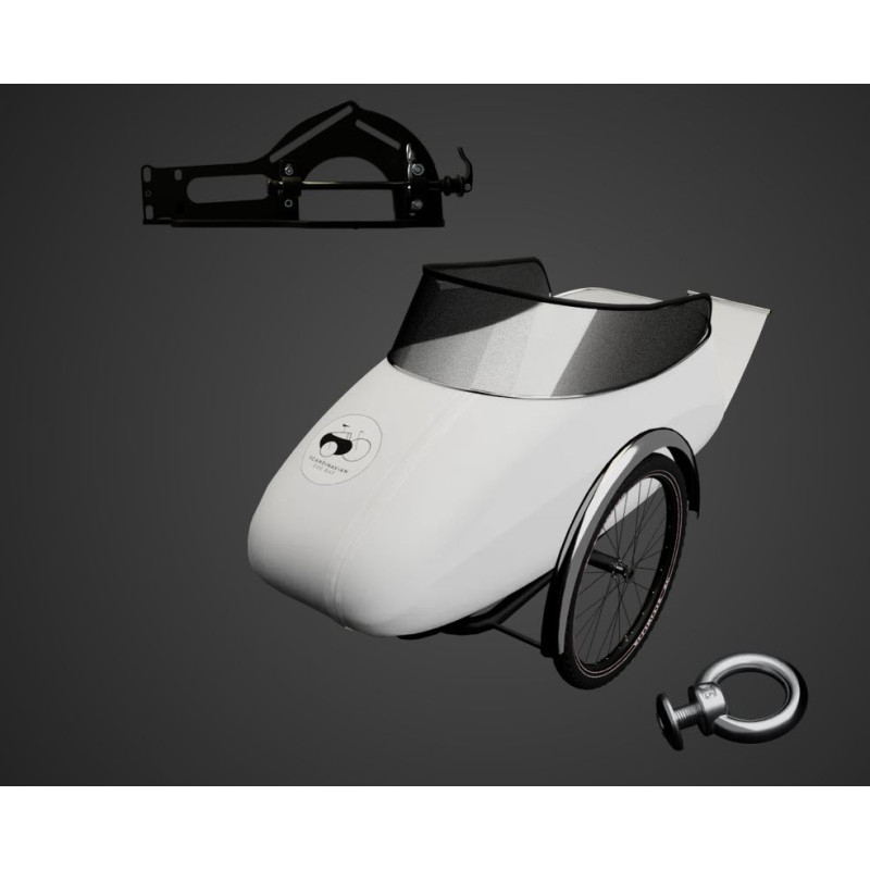 Scandinavian side-car pour chien - Blanc