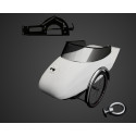 Scandinavian Side Bike Beiwagen für Hunde - Weiß