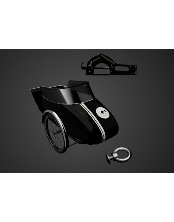 Scandinavian Side Bike Beiwagen für Hunde - Schwarz