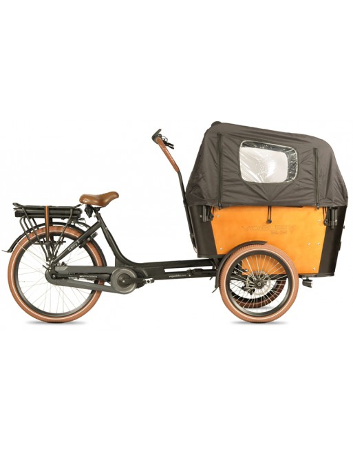 Vogue Carry 3 Elektro-Lastenfahrrad schwarz/braun (hydraulisch)