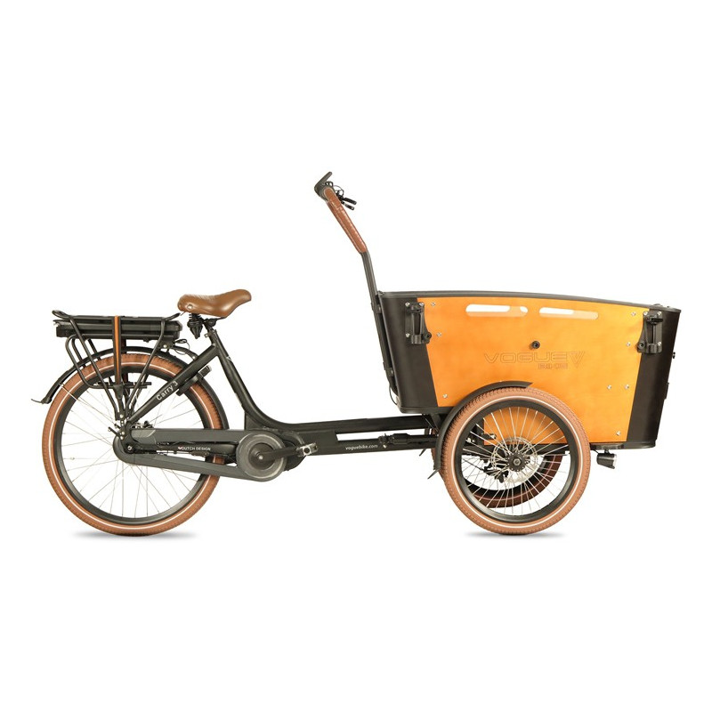 Vogue Carry 3 elektrische bakfiets zwart/bruin (hydraulisch)