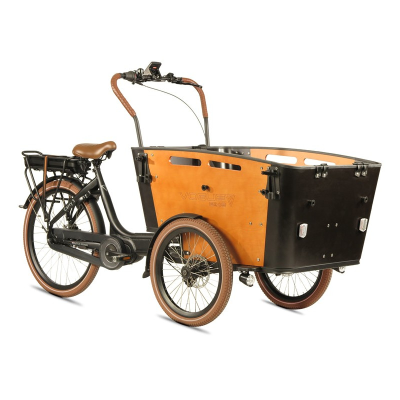 Vogue Carry 3 Elektro-Lastenfahrrad schwarz/braun (hydraulisch)