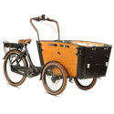 Vélo cargo électrique Vogue Carry 3 noir/marron (hydraulique)