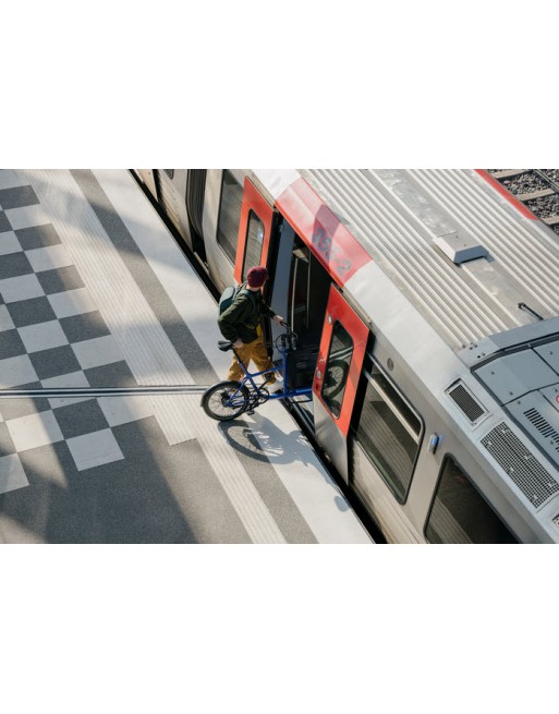 Mini vélo cargo pliant Muli Muskel - Bleu
