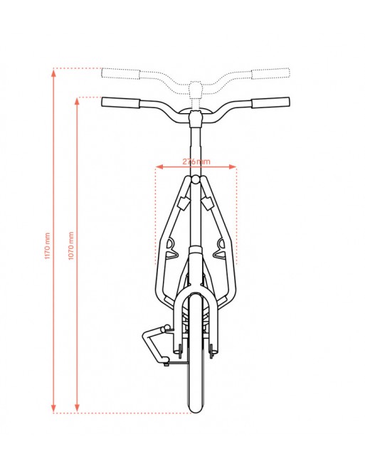 Muli Muskel opvouwbare mini bakfiets - Geel