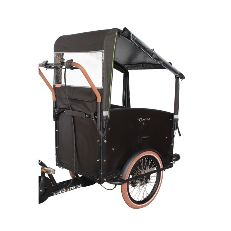 Troy Cargo Bike Rain Tent Black (Without Tent Poles)