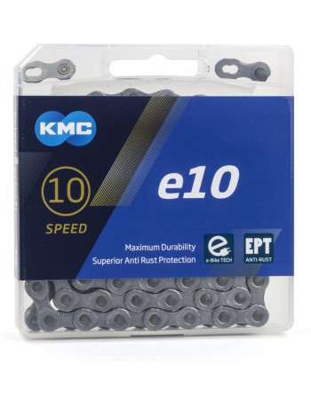 Chaîne de vélo Carqon KMC 10V 11/128 Argent 136 Maillons