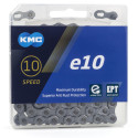 Chaîne de vélo Carqon KMC 10V 11/128 Argent 136 Maillons