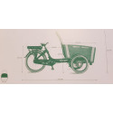 Vogue Carry 3 Elektrisches Lastenrad – Schwarz – 3-Rad Cargo Bike mit Mittelmotor