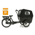 Vogue Carry 3 Elektrisches Lastenrad – Schwarz – 3-Rad Cargo Bike mit Mittelmotor