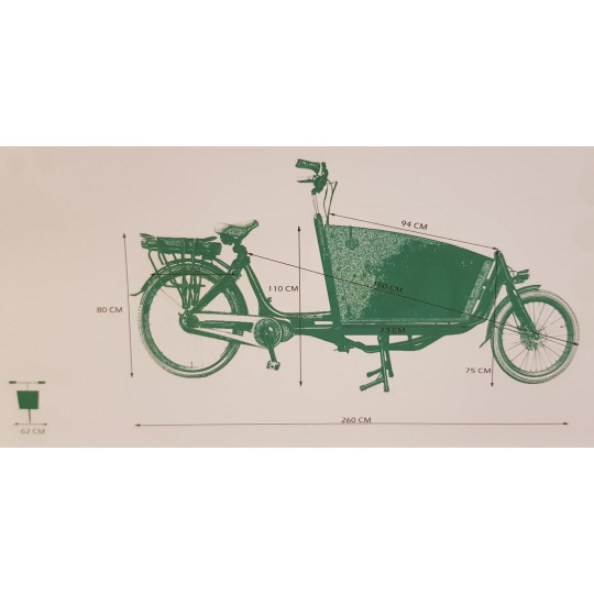 Vogue Carry 2 Elektrische Bakfiets – Bruin – Cargo Bike met Middenmotor