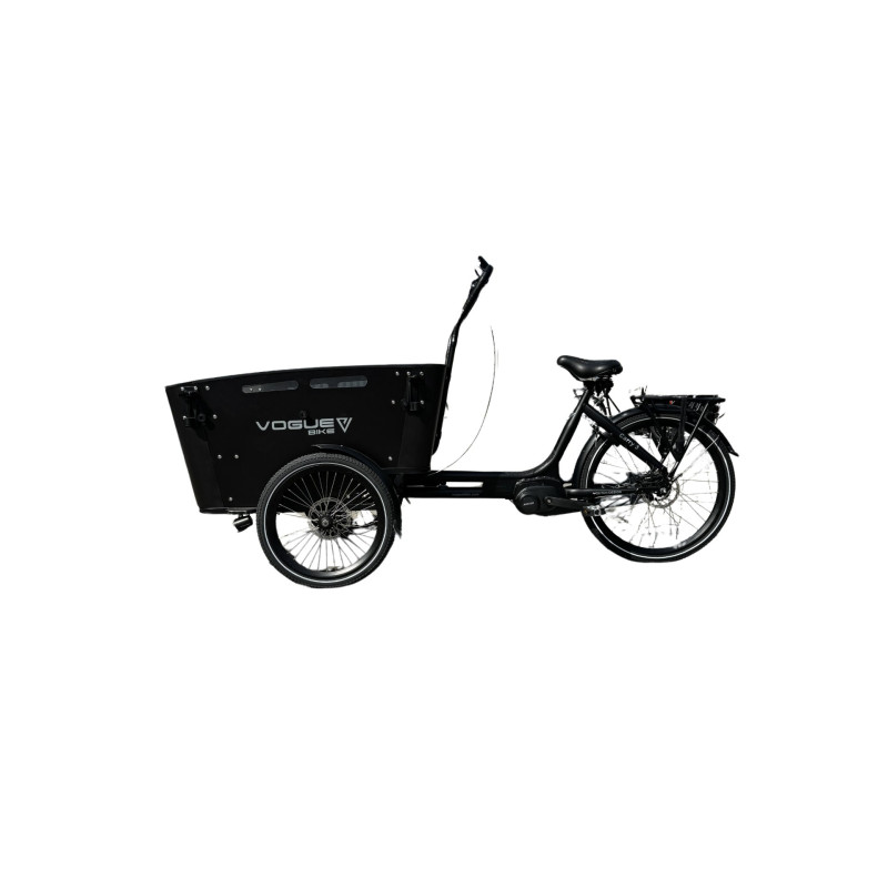 Vogue Carry 3 Vélo Cargo Électrique – Noir – Tricycle avec Moteur Central