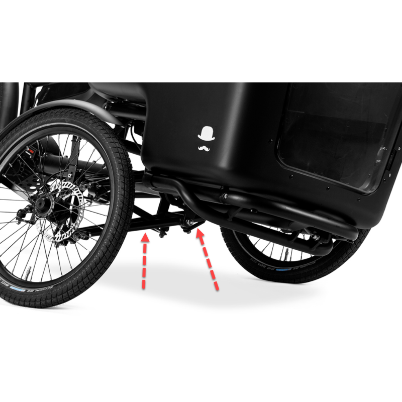 Butchers & Bicycles Suspension Frame Section Under Cargo Box – Wheel Mount Assembly