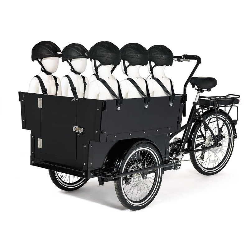 KidsCab Big Daddy – Vélo cargo pour la garde d'enfants | Transport jusqu'à 6 enfants
