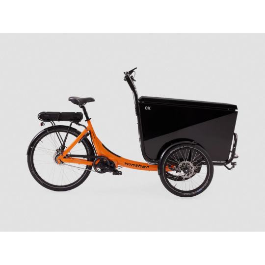 Winther CX – Vélo Cargo Électrique Professionnel avec Grand Bac de Chargement