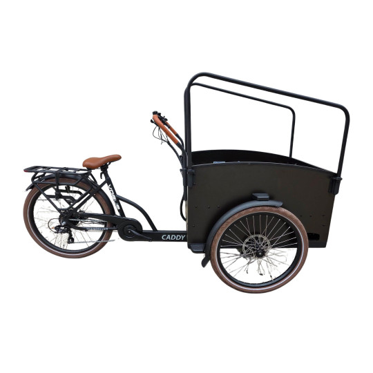 Vogue Caddy Elektrisches Lastenrad – Matt Schwarz