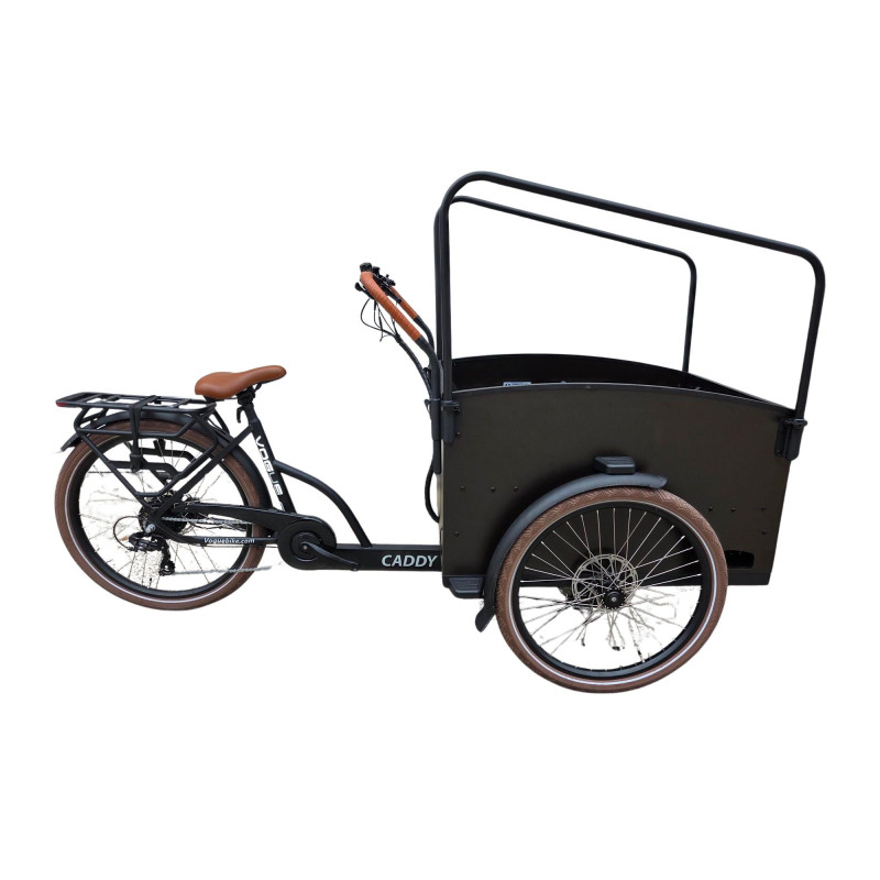 Vogue Caddy Elektrisches Lastenrad – Matt Schwarz