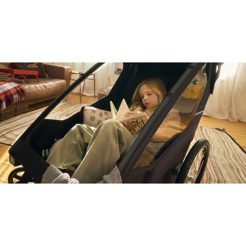 Croozer Kid Lykke 2 – Blueberry Blue | Luxe dubbele fietskar