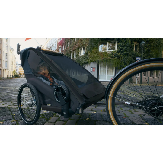 Croozer Kid Lykke 2 – Blueberry Blue | Premium Double Bike Trailer