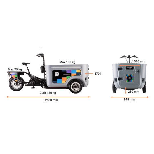 Ouca Transport – Vélo cargo électrique pour transport professionnel